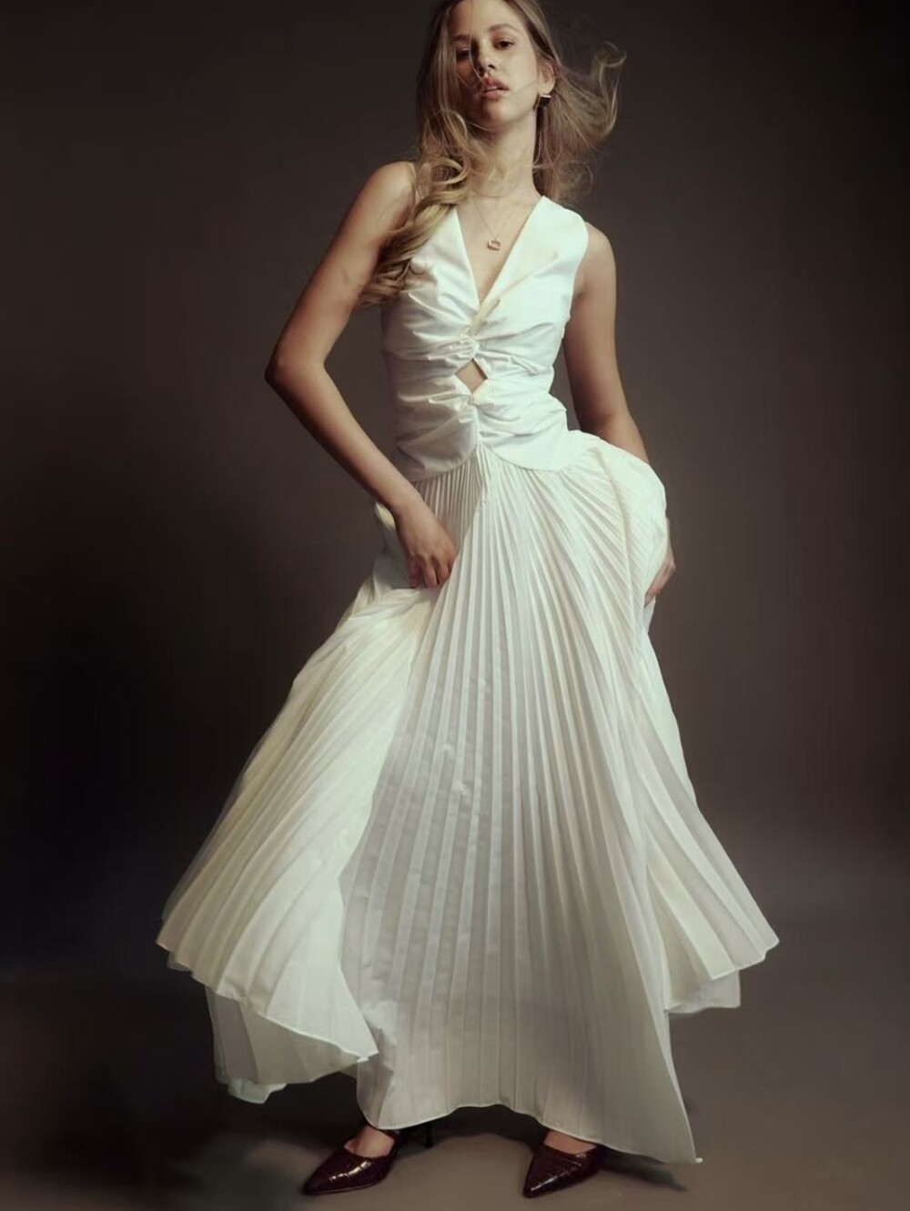 Simkhai Vivianne Cotton Dress in White